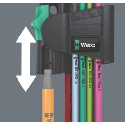 Wera 950/7 Blacklaser Multicolour Magnet 1 Metric Hex-Plus L-Key Set 7 Pieces