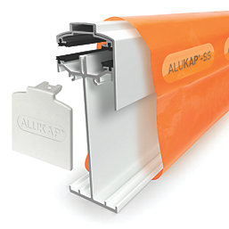 ALUKAP-SS White 0-100mm High Span Glazing Gable Bar 2400mm x 60mm