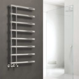 Reina 1412mm x 500mm 1496BTU Chrome Flat Designer Towel Radiator
