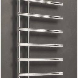 Reina 1412mm x 500mm 1496BTU Chrome Flat Designer Towel Radiator