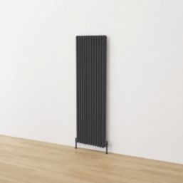 Reina 1800mm x 515mm 6326BTU Black Vertical 3 Column Radiator
