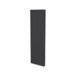 Reina 1800mm x 515mm 6326BTU Black Vertical 3 Column Radiator