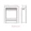 Be Modern Pryzm Edge Chrome Remote Control Inset Electric Fire 510mm x 165mm x 611mm