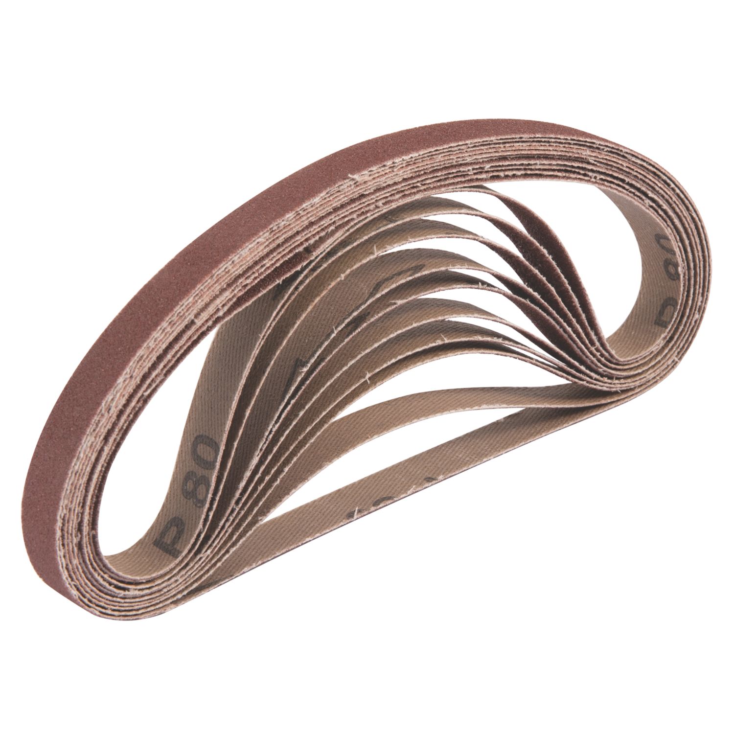 Titan 80 Grit Multi-Material Sanding Belts 457mm x 13mm 10 Pack (207PG)