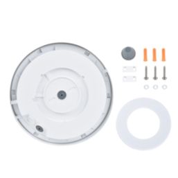 Lexco Pegasi Outdoor Round LED Bulkhead Light With Microwave Sensor White 17W 1200-1900lm