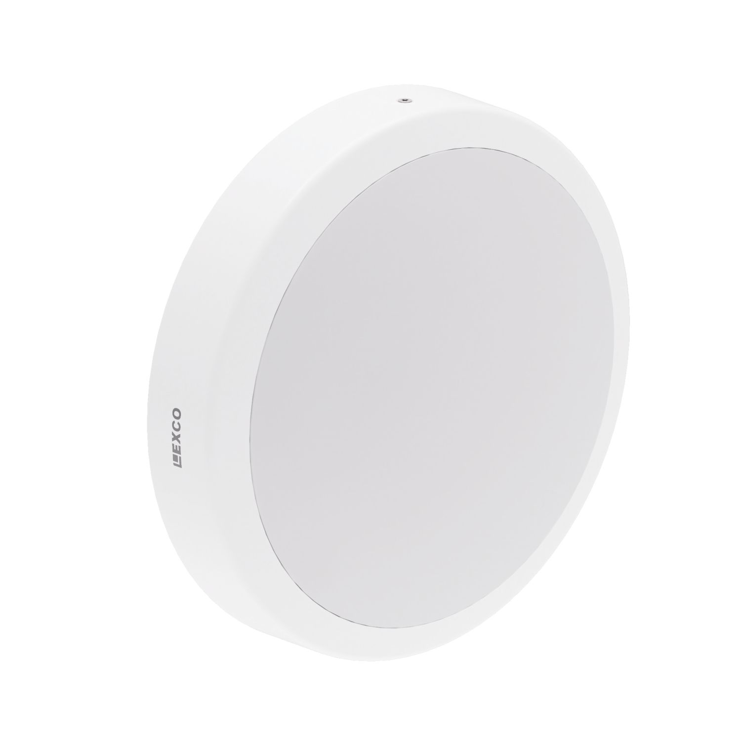 Lexco Pegasi Outdoor Round LED Bulkhead Light With Microwave Sensor White 17W 1200-1900lm (207RE)