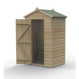 Forest Beckwood 4' x 3' (Nominal) Apex Shiplap Timber Shed with Base & Assembly
