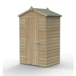 Forest Beckwood 4' x 3' (Nominal) Apex Shiplap Timber Shed with Base & Assembly