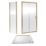 ETAL  Framed Rectangular Sliding Door Shower Enclosure & Tray  Brushed Brass 990mm x 790mm x 1940mm