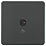 Knightsbridge  2.1A 1-Gang 1-Way Light Switch  Anthracite with Black Inserts