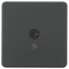 Knightsbridge  2.1A 1-Gang 1-Way Light Switch  Anthracite with Black Inserts