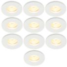 Electralite Yate Fixed  Fire Rated Downlights White 10 Pack