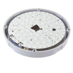 Saxby Forca Outdoor Round LED Bulkhead Gloss White 8/12/15W 1800lm