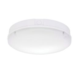 Saxby Forca Outdoor Round LED Bulkhead Gloss White 8/12/15W 1800lm