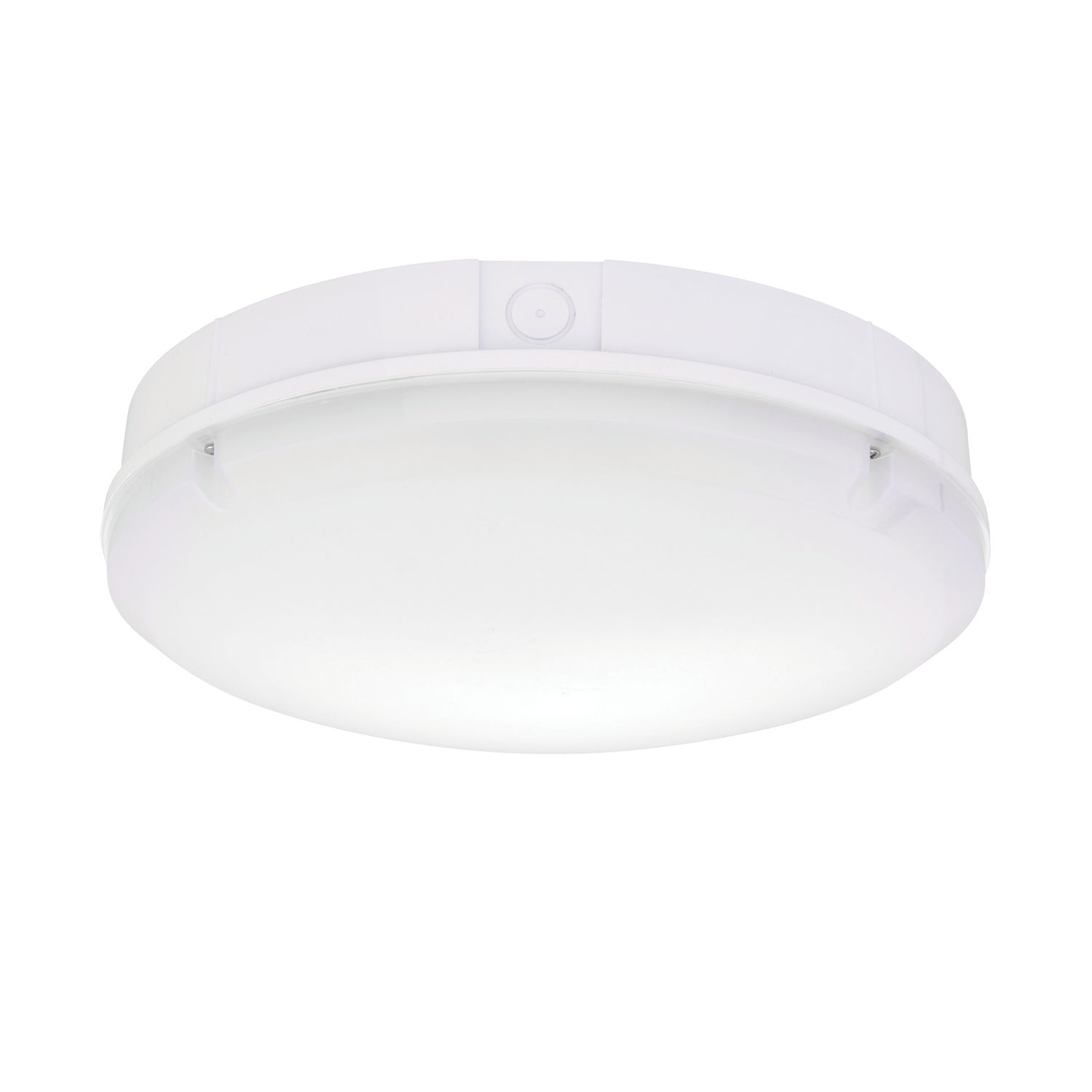Saxby Forca Outdoor Round LED Bulkhead Gloss White 8/12/15W 1800lm (207VX)