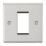 Knightsbridge Raised Square 1-Module Modular Faceplate Brushed Chrome
