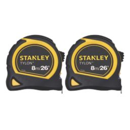 Stanley 8m Tape Measure 2 Pack - Screwfix