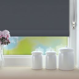 Renaissance Roller Blackout Thermal Blind Slate Grey 60cm x 160cm Drop