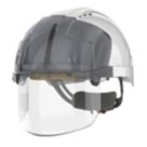 JSP EVO VISTAShield Safety Helmet with Integrated Face Shield White