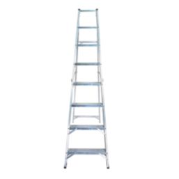 Lyte Aluminium 2.1m 8 Step Swingback A Frame Step Ladder