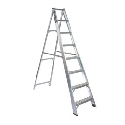Lyte Aluminium 2.1m 8 Step Swingback A Frame Step Ladder