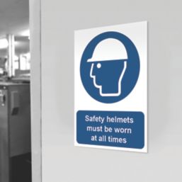 Essentials  "Safety Helmets Must Be Worn" Sign 420mm x 297mm