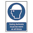 "Safety Helmets Must Be Worn" Sign 420mm x 297mm