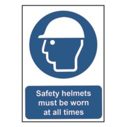 Essentials  "Safety Helmets Must Be Worn" Sign 420mm x 297mm
