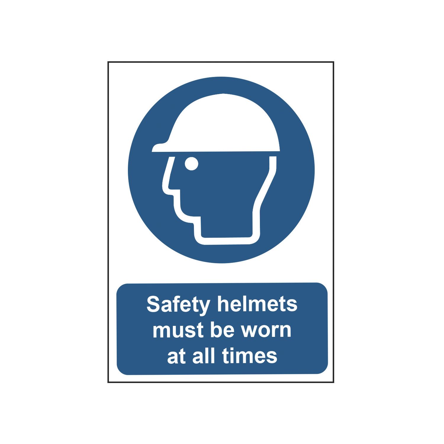 Essentials "Safety Helmets Must Be Worn" Sign 420mm x 297mm (208HL)