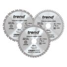 Trend CSB/190/3PK Wood TCT Circular Saw Blades 190mm x 30mm 24/40/60T 3 Pieces