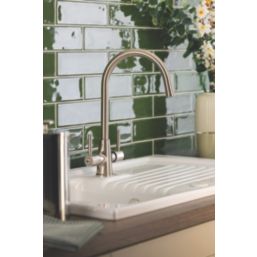 Streame by Abode Rochelle Swan Dual Lever Mono Mixer Brushed Nickel
