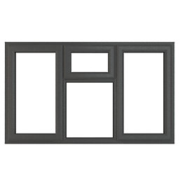 Crystal  Left-Hand Opening Clear Double-Glazed Casement Anthracite on White uPVC Window 1770mm x 1190mm