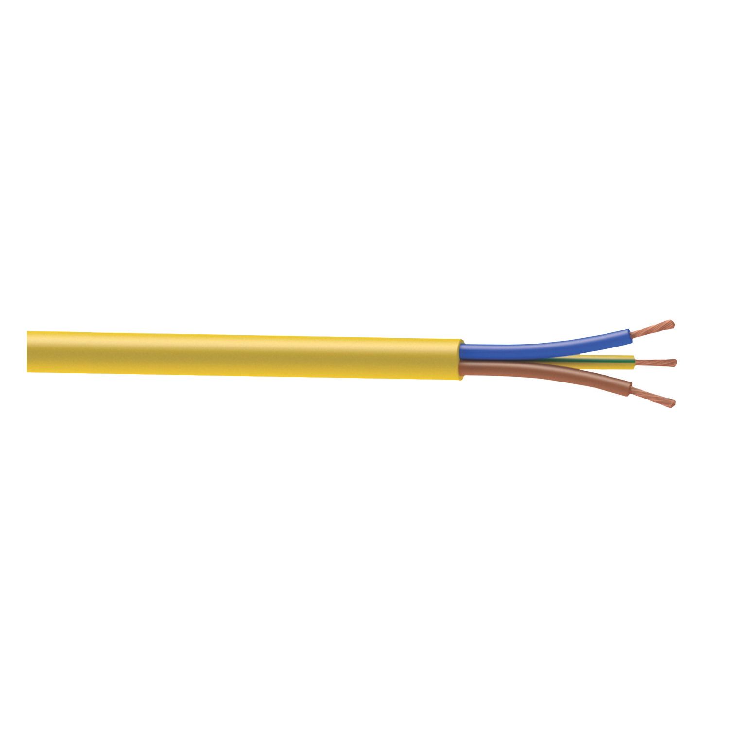 Time 3183YAG Yellow 3-Core 1.5mm² Flexible Cable 25m Drum (208JY)