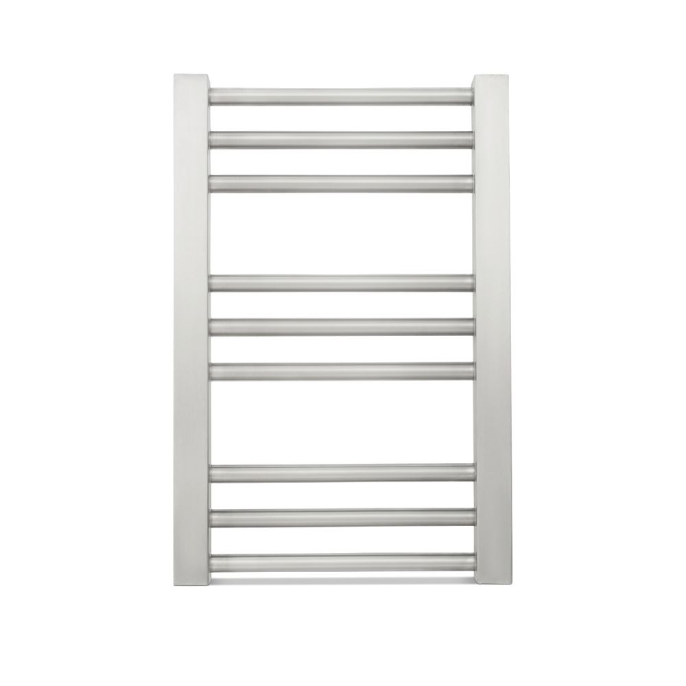 Time 560mm x 380mm 502BTU Silver Flat Designer Towel Radiator - Screwfix