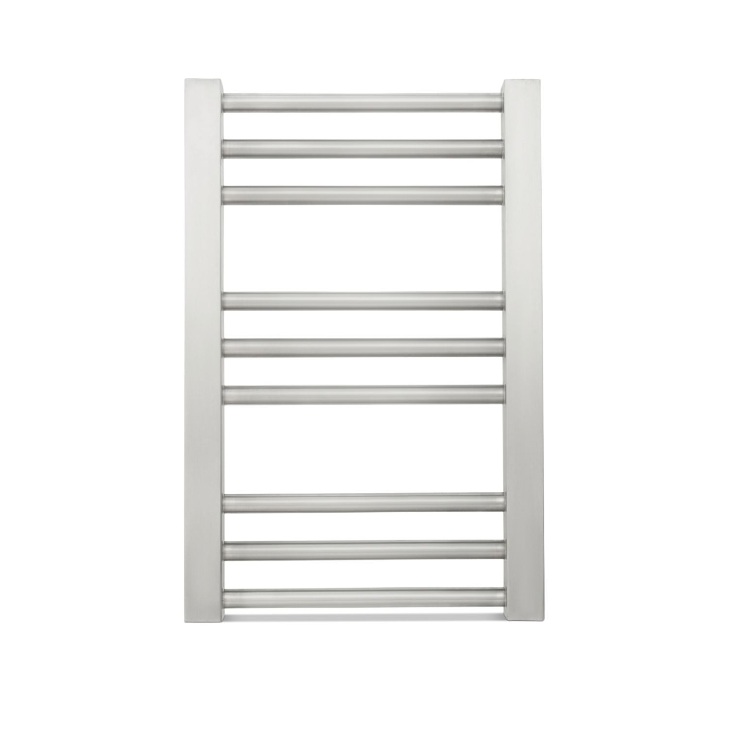 Time 560mm x 380mm 502BTU Silver Flat Designer Towel Radiator (208KL)