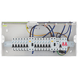 British General Fortress 22-Module 12-Way Populated High Integrity Dual RCD Consumer Unit with SPD