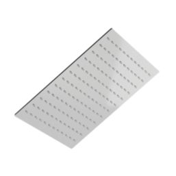 Swirl Slimline Adjustable Square Shower Head Chrome 300mm