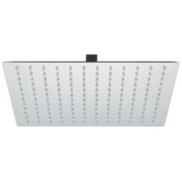 Swirl Slimline Adjustable Square Shower Head Chrome 300mm