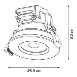 LAP Ubertas Tilt  LED Downlight White 4W 420lm