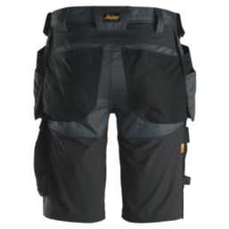 Snickers 6141 Stretch Work Shorts Grey / Black 35" W