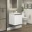 Newland  Double Door Wall-Mounted Vanity Unit with Basin Gloss White 500mm x 450mm x 540mm