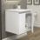 Newland  Double Door Wall-Mounted Vanity Unit with Basin Gloss White 500mm x 450mm x 540mm