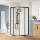 ETAL  Framed Quadrant Shower Enclosure & Tray  Matt Black 880mm x 880mm x 1940mm