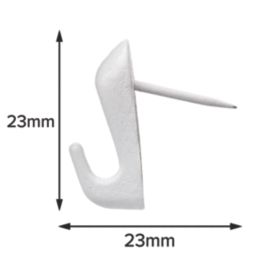 Corefix Barb Hammer-In Picture Hooks White 4 Pack