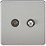 Knightsbridge  2-Gang Isolated Coaxial TV & F-Type Satellite Socket Brushed Chrome