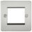 Knightsbridge Flat Plate 2-Module Modular Faceplate Brushed Chrome