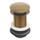 Flomasta Unslotted Pop Up Basin Waste Brushed Brass 66mm