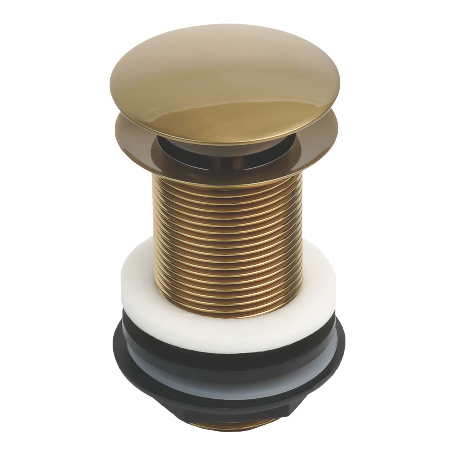 Flomasta Unslotted Pop Up Basin Waste Brushed Brass 66mm (208YX)