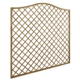Forest Hamburg Lattice Curved Top Garden Screens 6' x 6' 9 Pack