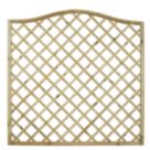 Forest Hamburg Lattice Curved Top Garden Screens 6' x 6' 9 Pack